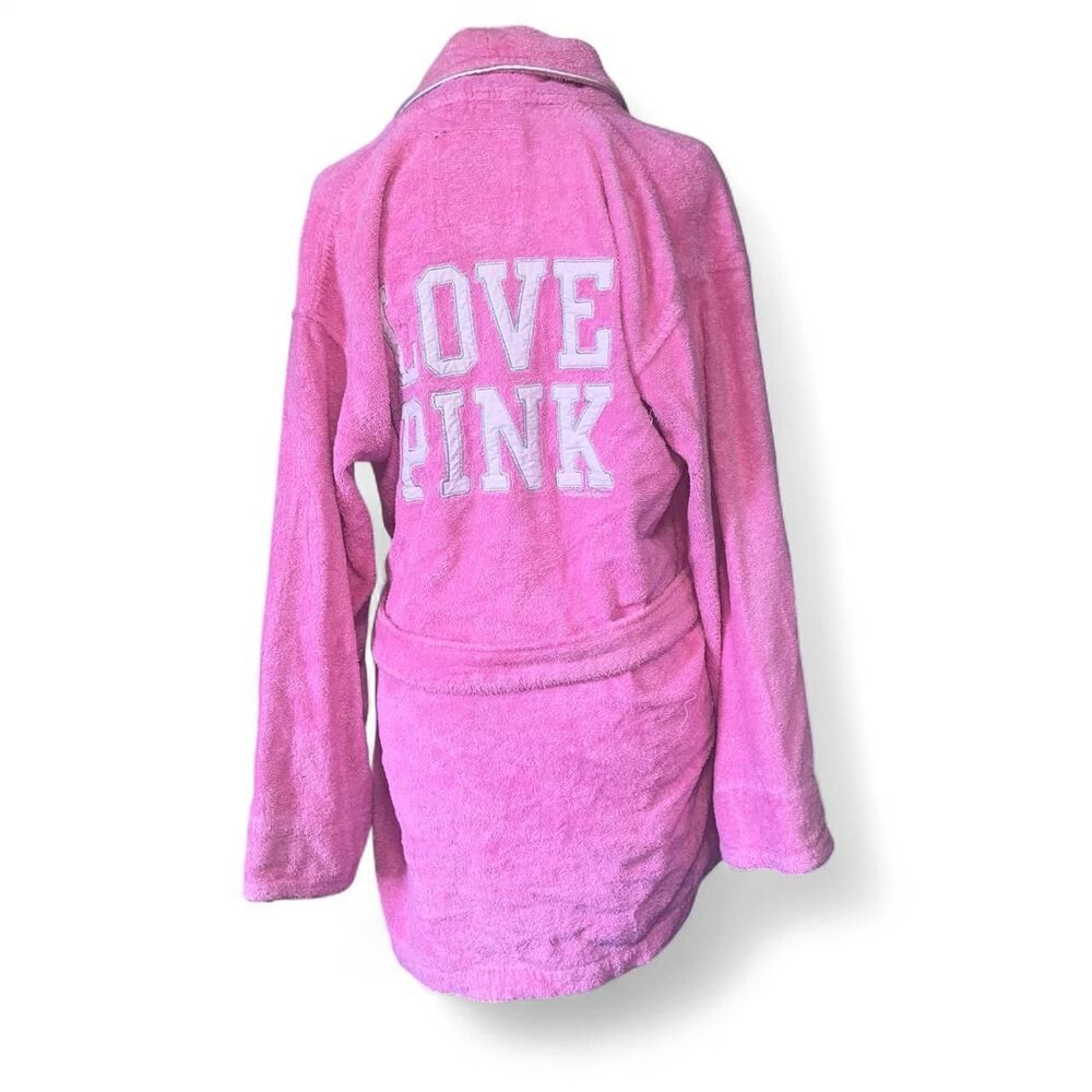 Vintage Y2K 2000 Victoria's Secret Pink Women's Pink Robe SZ XS/S